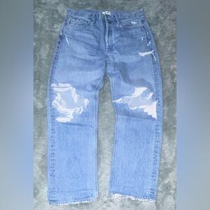 AGOLDE 90s Baggy blue Jeans Button Fly Light Wash Women’s Size 31 Made In USA